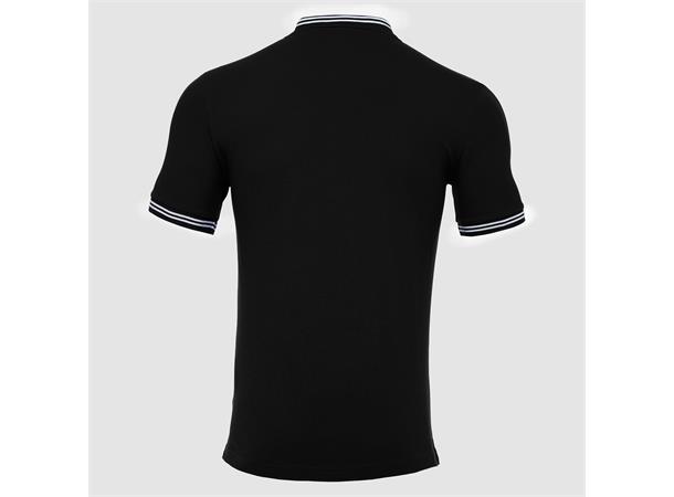 Yukar Polo SORT/HVIT M Sporty poloskjorte i bomull 